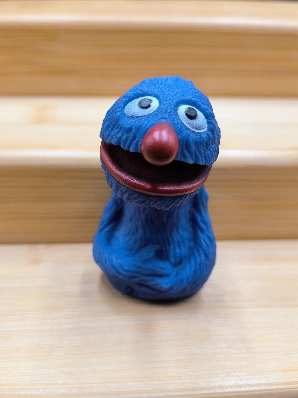 Vintage 1970s Questor Sesame Street Grover Finger Puppet - Hong Kong Muppets Inc